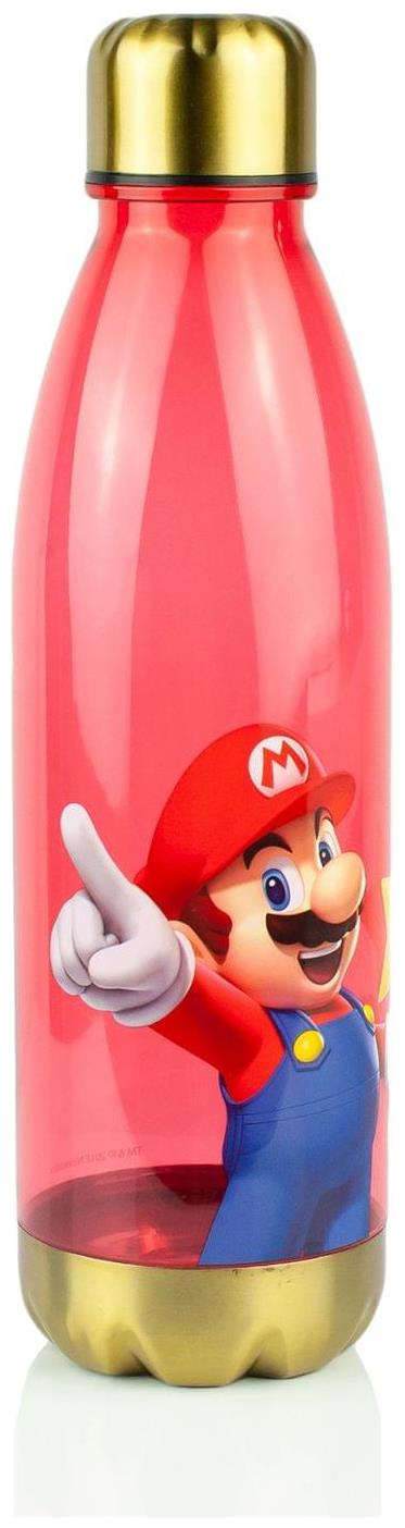 Super Mario Bros Red Plastic Water Bottle