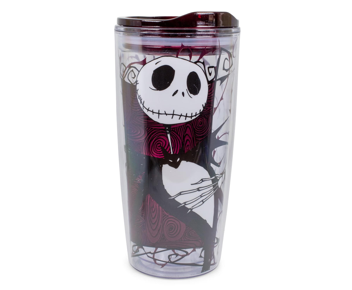 Disney The Nightmare Before Christmas Ink Blot Stemless Wine Glasses Set of  2