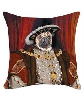 Henry the Pug 18"X 18" Pillow Cover