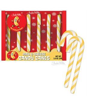Mac and Cheese Flavored Candy Canes | Set of 6
