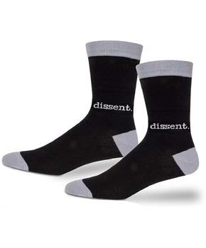 Dissent Women's Crew Socks in Black and Gray