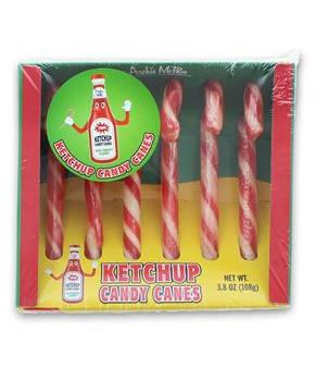 Ketchup Flavored Candy Canes | 6 Piece Gift Set