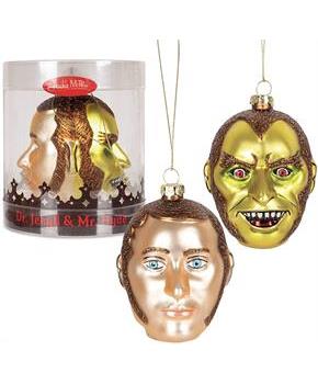 Dr. Jekyll & Mr. Hyde Glass Two-Sided Holiday Ornament