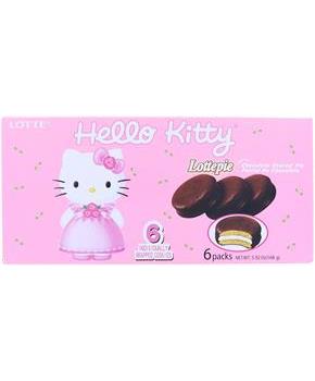 Hello Kitty Lotte Pie Chocolate Covered Cookies | 5.92 Ounce Pack