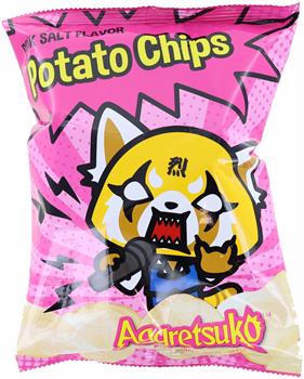 Sanrio Aggretsuko Pink Salt Flavor Potato Chips | 1.9 Ounce Pack