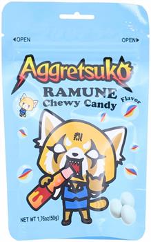 Sanrio Aggretsuko Chewy Ramune Flavor Candy | 1.76 Ounce Pack