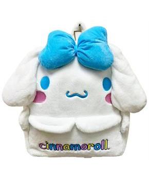 Sanrio Kitty Cinnamoroll 16 Inch Embroidered Plush Backpack