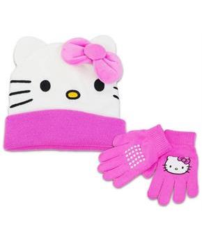 Sanrio Hello Kitty Knit Beanie and Gloves 2 Piece Set