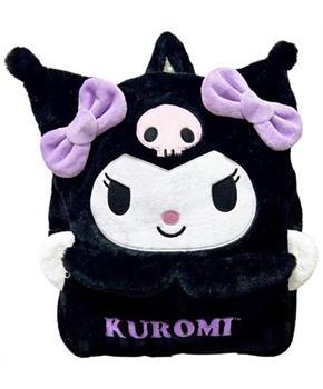 Sanrio Kuromi 16 Inch Embroidered Plush Backpack