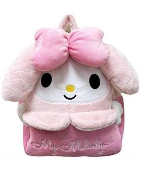 Sanrio My Melody 15 Inch Embroidered Plush Backpack
