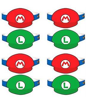 Super Mario Bros. Paper Party Hats, 8 Pack