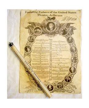 Historic U.S. Document Reproduction: Thomas Jefferson