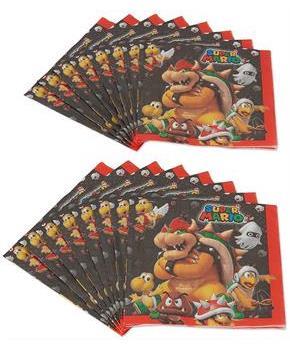 Super Mario Bros. Luncheon Napkins, 16 Count