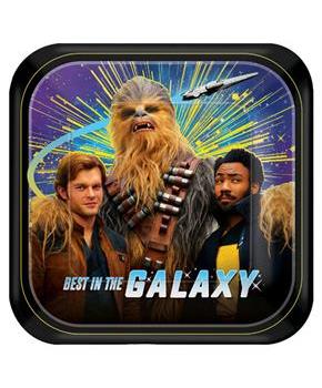 Star Wars Han Solo 7" Square Paper Party Plates, 8-Pack