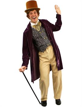 Willy Wonka Classic Chocolate Man Adult Costume, Standard