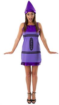 Women&#39;s Purple Crayon Costume Dress