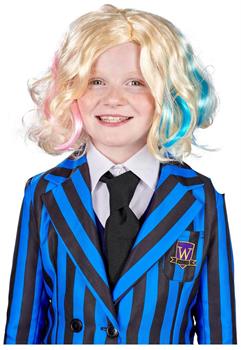 Wednesday Inspired Gothic Girls Friend Blonde Child Costume Wig