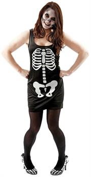 Skeleton Dress Adult Costume - Large
