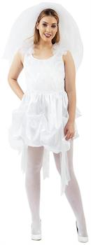 80's Bride White Wedding Dress Adult Costume