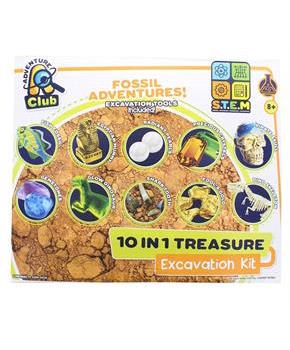 Fossil Adventures 10-in-1 Treasure Excavation Kit