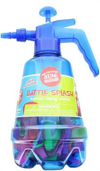 Battle Splash Water Balloon Pump with 200 Balloons | Blue