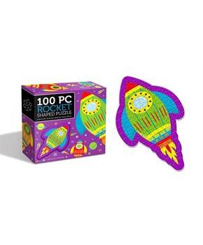 Rocket Ship Shaped 100 Piece Jigsaw Puzzle