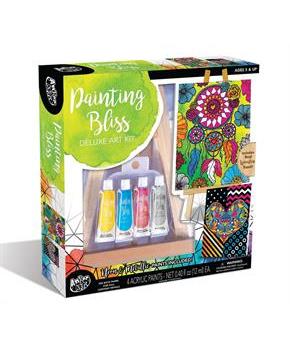 Painting Bliss Deluxe Art Kit With Wooden Tabletop Easel