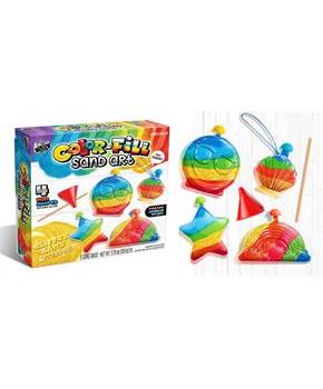 Color Fill Sand Art Kit | 4 Fun Shaped Bottles | 5 Bags of Sand
