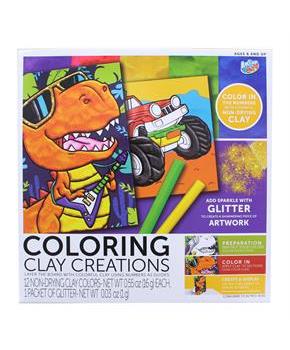 Coloring Clay Creations Design Kit | Dinosaur & Truck