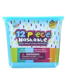 12 Piece Washable Sidewalk Chalk Tub | Blue
