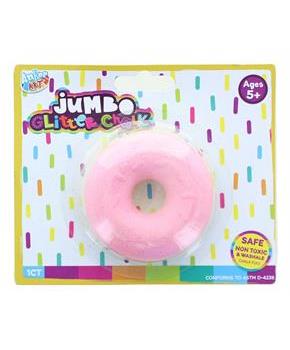 Jumbo Shaped Glitter Sidewalk Chalk | Donut