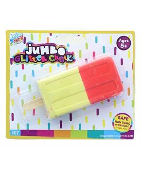 Jumbo Shaped Glitter Sidewalk Chalk | Ice Pop