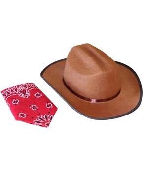 Aeromax Junior Cowboy Costume Hat with Bandanna