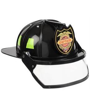 Firefighter Adult Costume Black Helmet