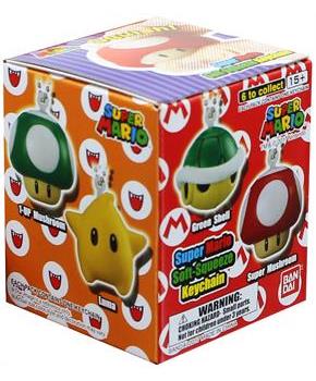 Super Mario Bros. Blind Box Soft Squeeze Key Chain, One Random
