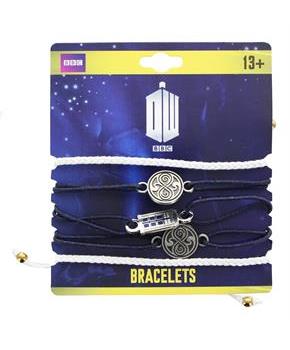 Doctor Who Cord Charm Bracelets, Set of 5