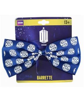Doctor Who Seal of Rassilon Hair Bow Clip, Navy Blue