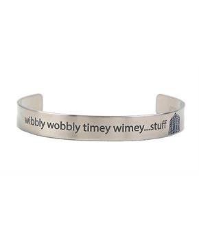 Doctor Who Wibbly Wobbly Timey Wimey Stuff Open Bangle Bracelet