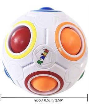 Rubiks Cube Rainbow Ball Color Matching Puzzle | White