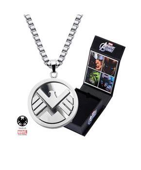 Marvel S.H.I.E.L.D. Stainless Steel 24" Chain Pendant Necklace