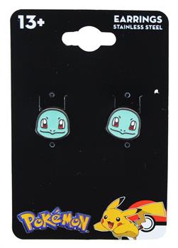 Pokemon Squirtle Head Stainless Steel Stud Earrings