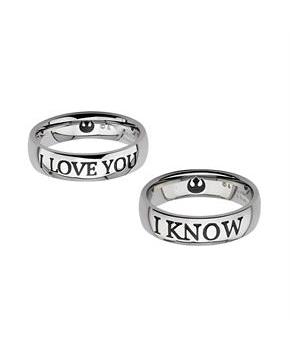 Star Wars "I Love You" / "I Know" Ring Set, Women's Size 7, Men's Size 10