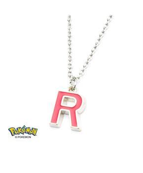 Pokemon Team Rocket "R" Enamel Pendant Necklace