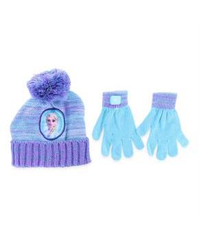 Disney Frozen Kids Winter Beanie & Glove Set