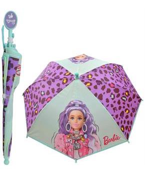 Barbie 21-Inch Kid's Umbrella With Clamshell Handle
