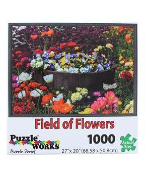 PuzzleWorks 1000 Piece Jigsaw Puzzle | Field Of Flowers