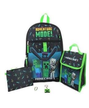 Minecraft Adevnture Mode 5 Piece 16 Inch Backpack Set