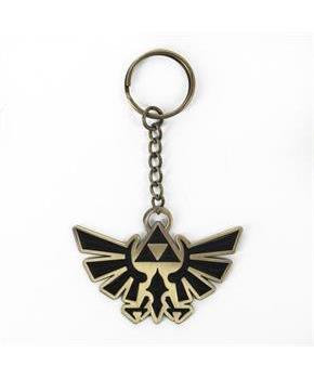 Nintendo Zelda Mens Black Metal Keychain