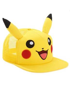 Pokemon Pikachu Big Face with Ears Snapback Hat | One Size