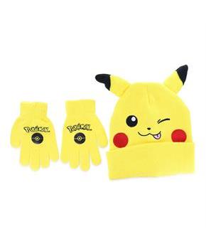 Pokemon Pikachu Kids Winter Beanie & Glove Set